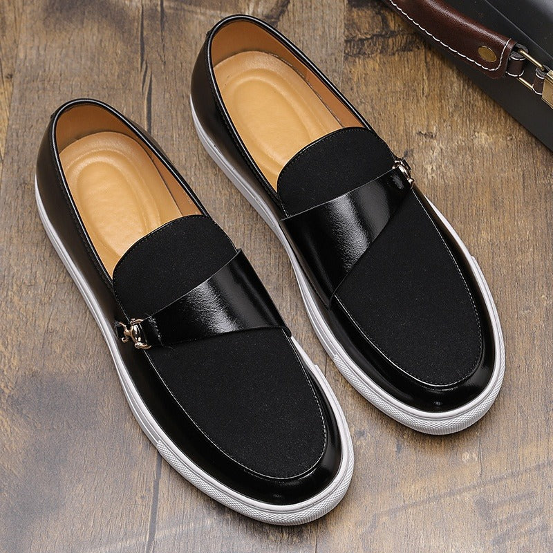 Mocasines para hombre mezcla de cuero y lona estilo casual elegante - Darío