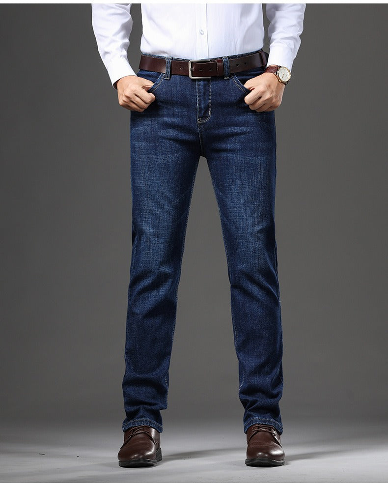 Pantalón vaquero hombre mezclilla elástica estilo recto - Bruno