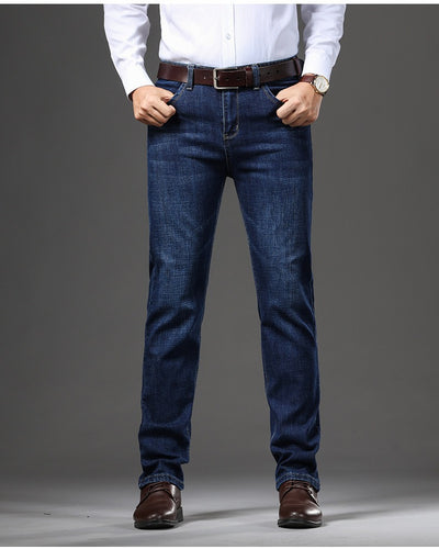 Pantalón vaquero hombre mezclilla elástica estilo recto - Bruno