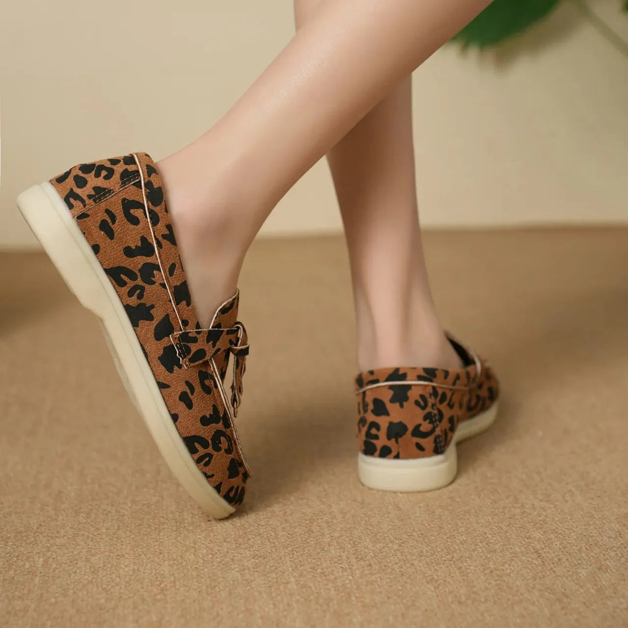 Mocasines con estampado de leopardo - Aurora