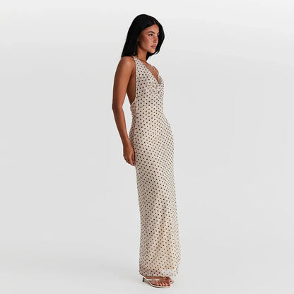 Ivy - Vestido largo estampado con tirantes espagueti