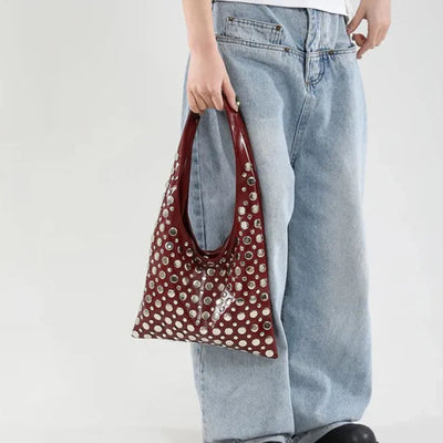 Bolso de hombro con detalles metálicos - Mariela