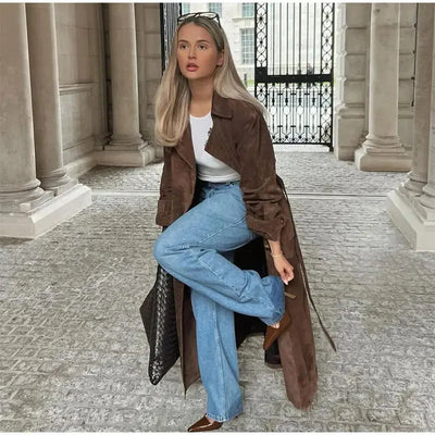 Abrigo largo vintage estilo de otoño - Kloe