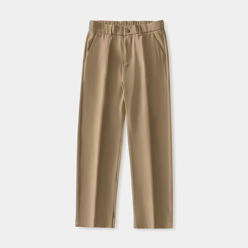 Pantalones rectos plisados para hombre