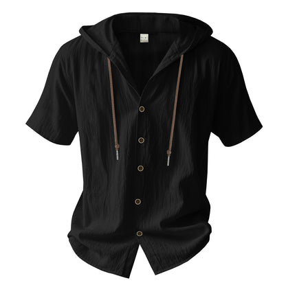 Camisa casual hombre con capucha algodón estilo relajado - Elías