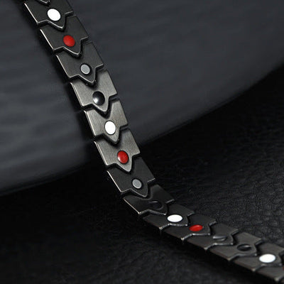 Pulsera acero titanio con imanes diseño corazón - Kronos