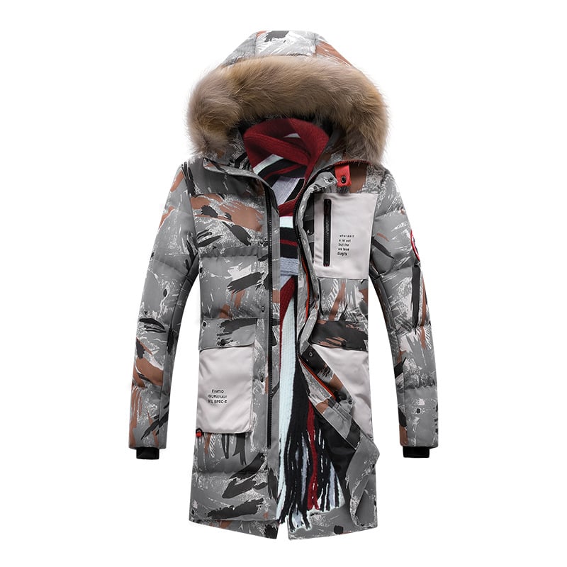 Parka acolchada para hombre con estampado de camouflaje - Leonard