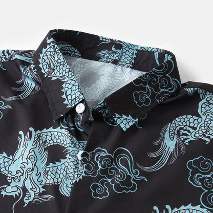 Elegante camisa de manga corta para hombre con diseño floral