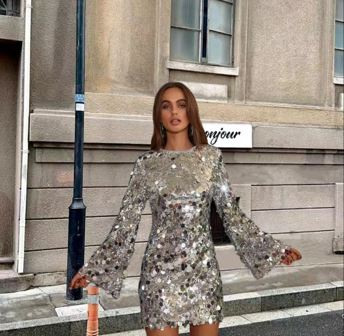 Michelle - La irresistible colección de vestidos de lentejuelas 2025 para mujer