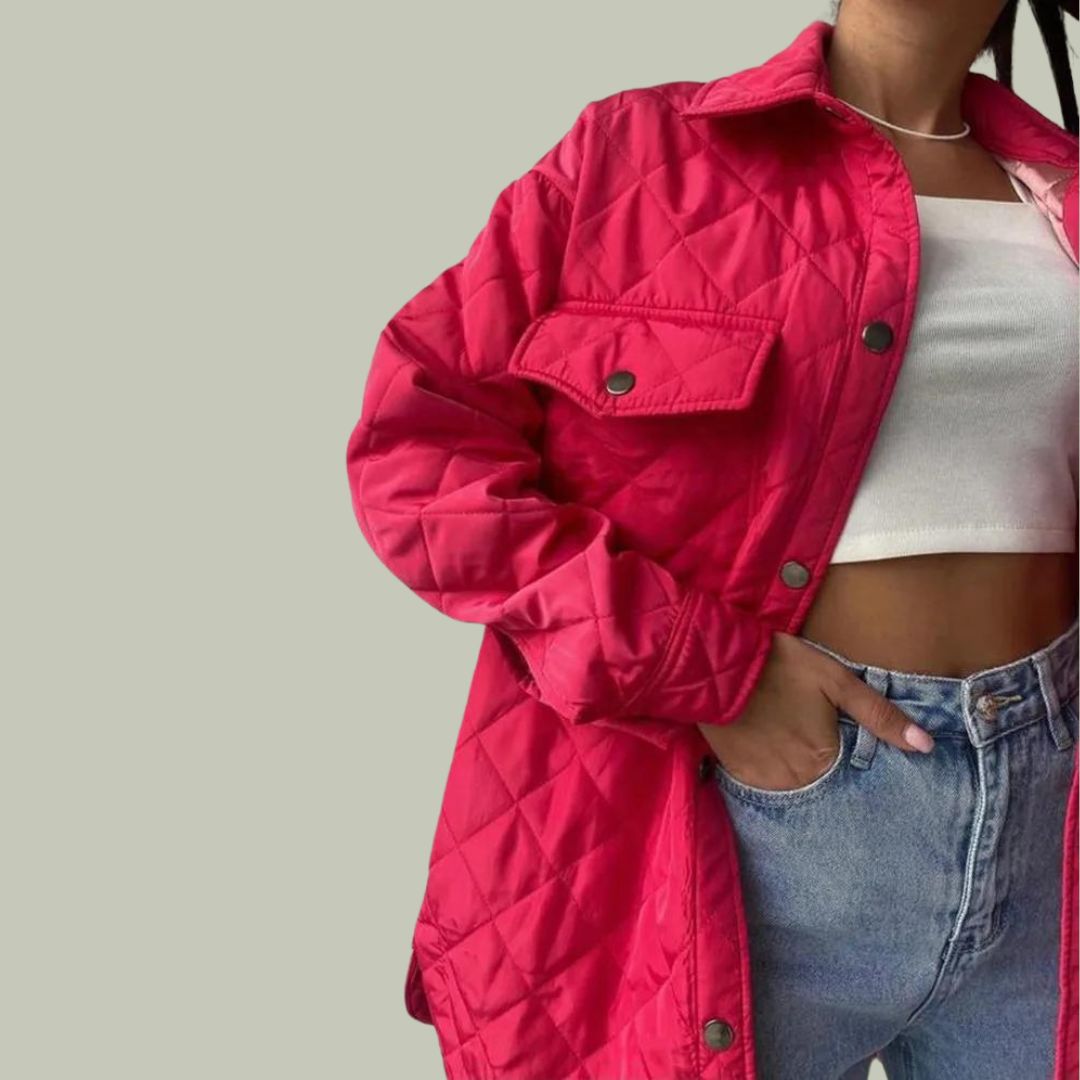 Aurora - Chaqueta acolchada clásica con botones de presión