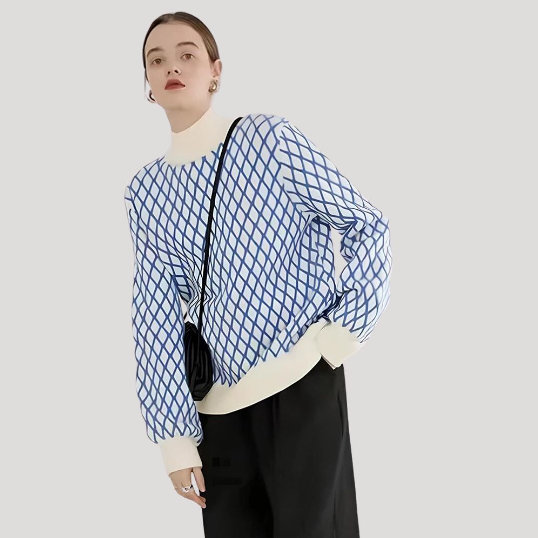 Amely - Jersey estampado con mangas globo