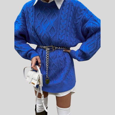 Enna - Vestido de punto texturizado con diseño de punto por cable y corte holgado