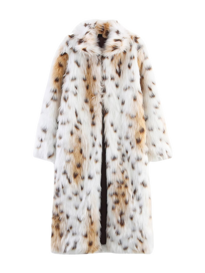 Abrigo largo de mujer con acabado de pelo sintetico -  Alice