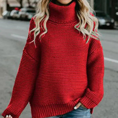 Kia - Jersey de punto grueso con cuello alto