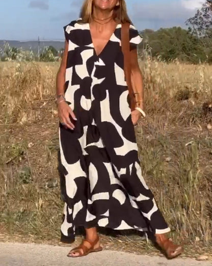 Marina - Elegante vestido de verano con estampado