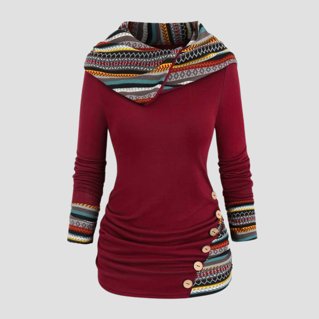 Marja - Sudadera con capucha para mujer de estilo boho