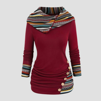 Marja - Sudadera con capucha para mujer de estilo boho