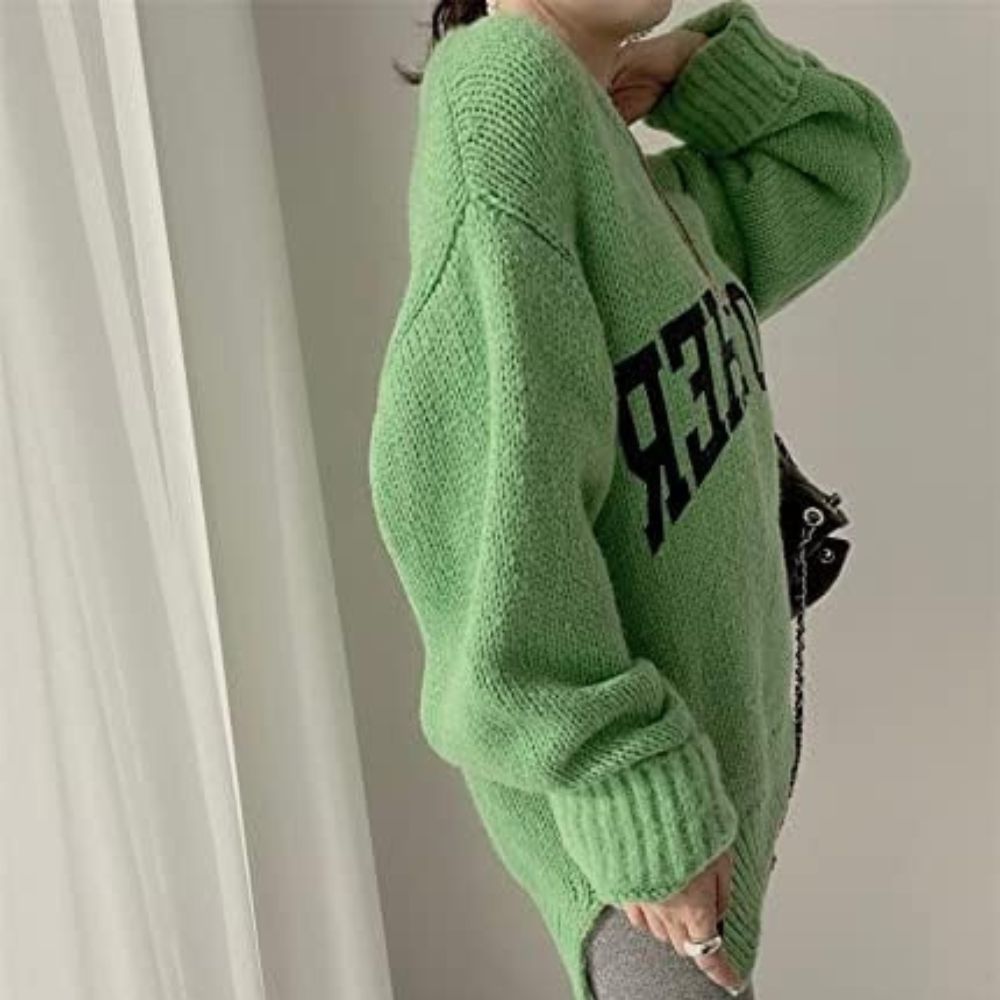 Amy - Jersey de punto con letras en contraste