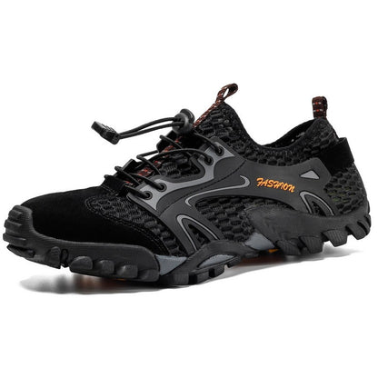 Zapatillas trekking hombre suela antideslizante malla negra - Altus
