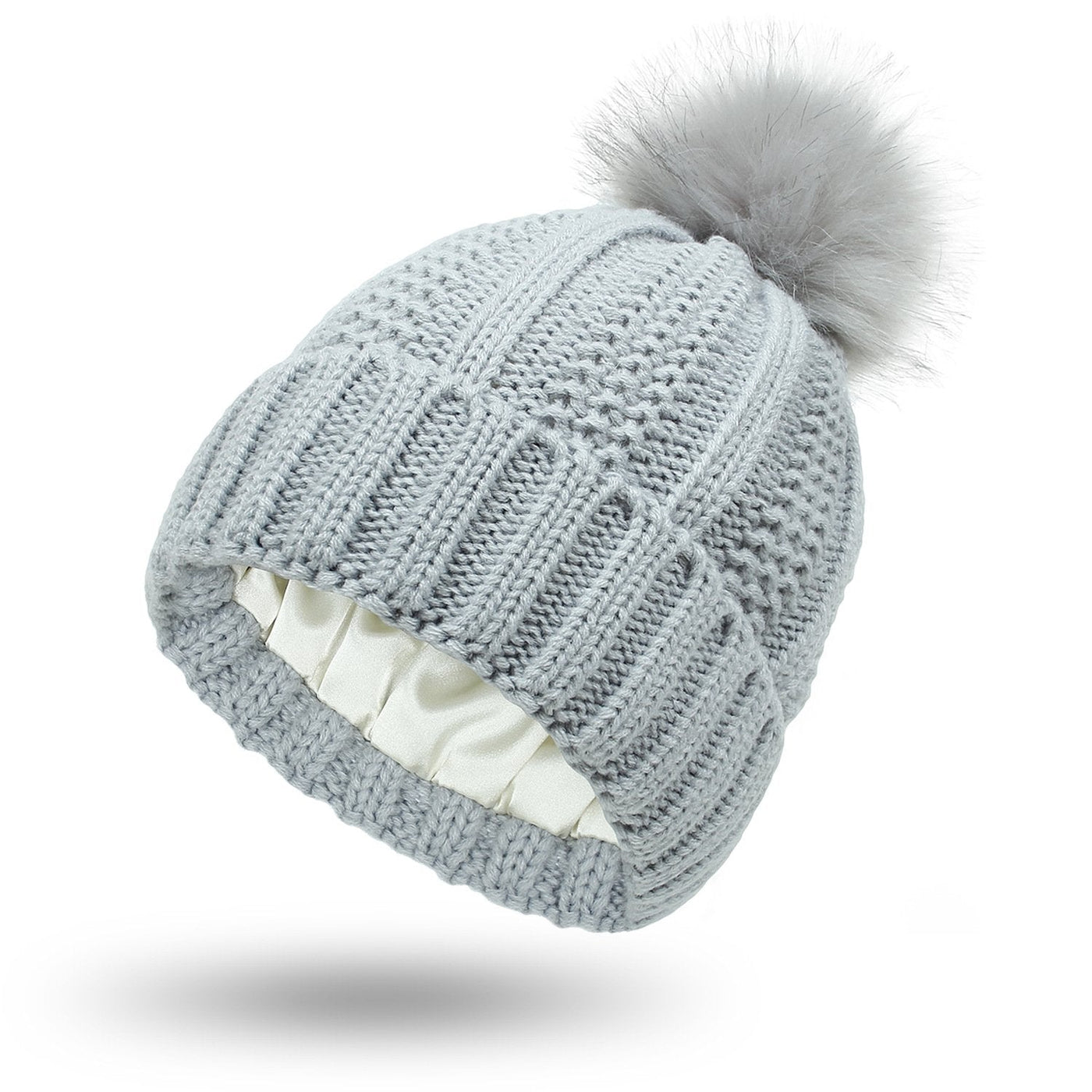 Gorro de punto para mujer con pompon - Daitonna