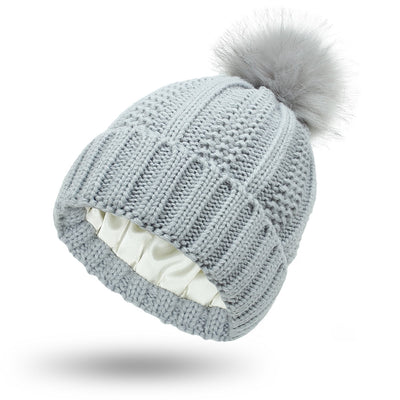 Gorro de punto para mujer con pompon - Daitonna