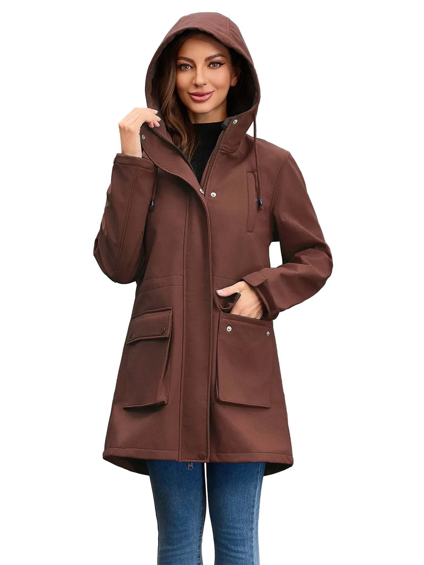 Chaqueta softshell impermeable con capucha para mujer - Elina