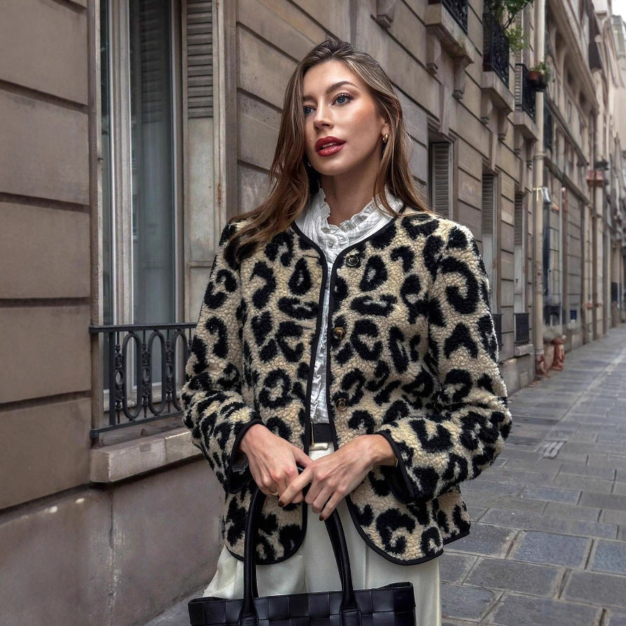 Chaqueta con estampado de leopardo para mujer - Narelle