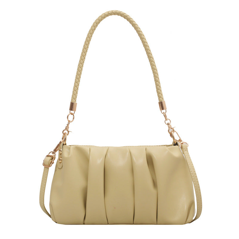 Bolso de hombro suave con pliegues – Evelina
