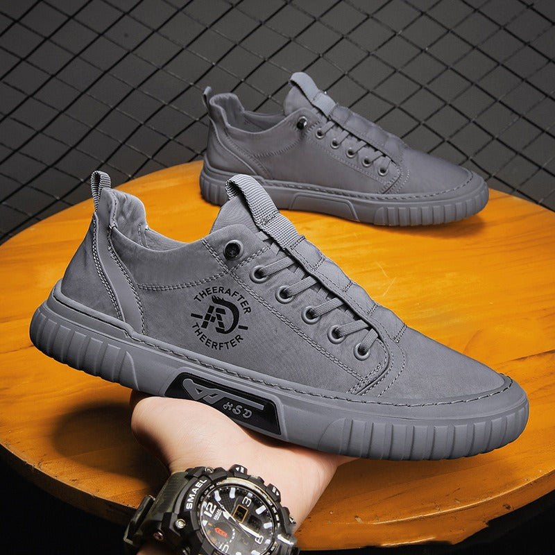 Zapatillas casuales hombre tela transpirable gris mate - Lior