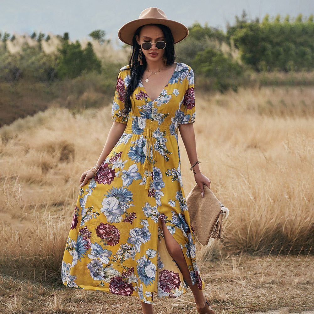 Andara - Vestido de playa con estampado floral