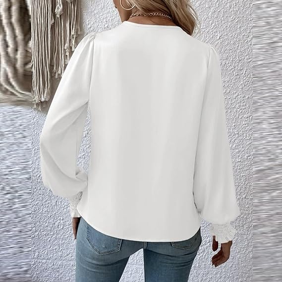 Farah - Elegante blusa con cuello en V