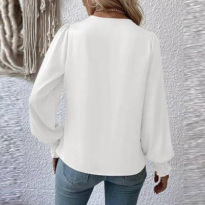 Farah - Elegante blusa con cuello en V