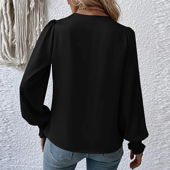 Farah - Elegante blusa con cuello en V