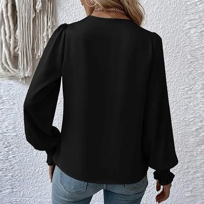 Farah - Elegante blusa con cuello en V