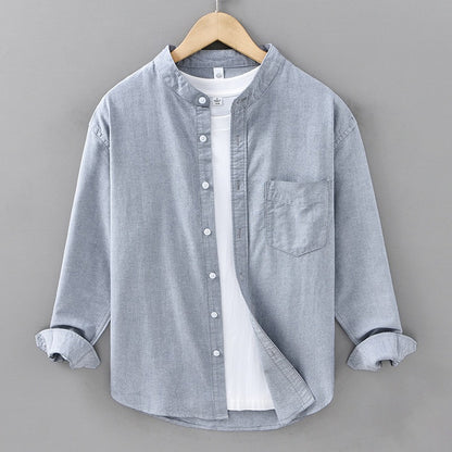 Camisa para hombre de algodón lavado estilo holgado - Elías