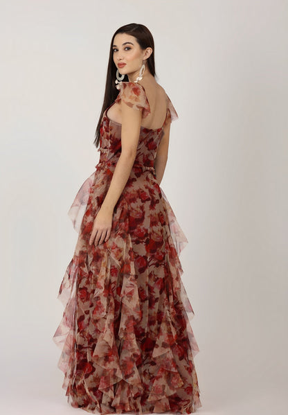 Judy - Vestido largo floral bohemio