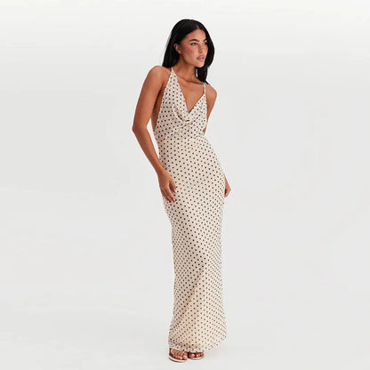 Ivy - Vestido largo estampado con tirantes espagueti