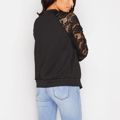 Mara - Cazadora bomber de mujer con encaje