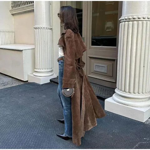 Abrigo largo vintage estilo de otoño - Kloe