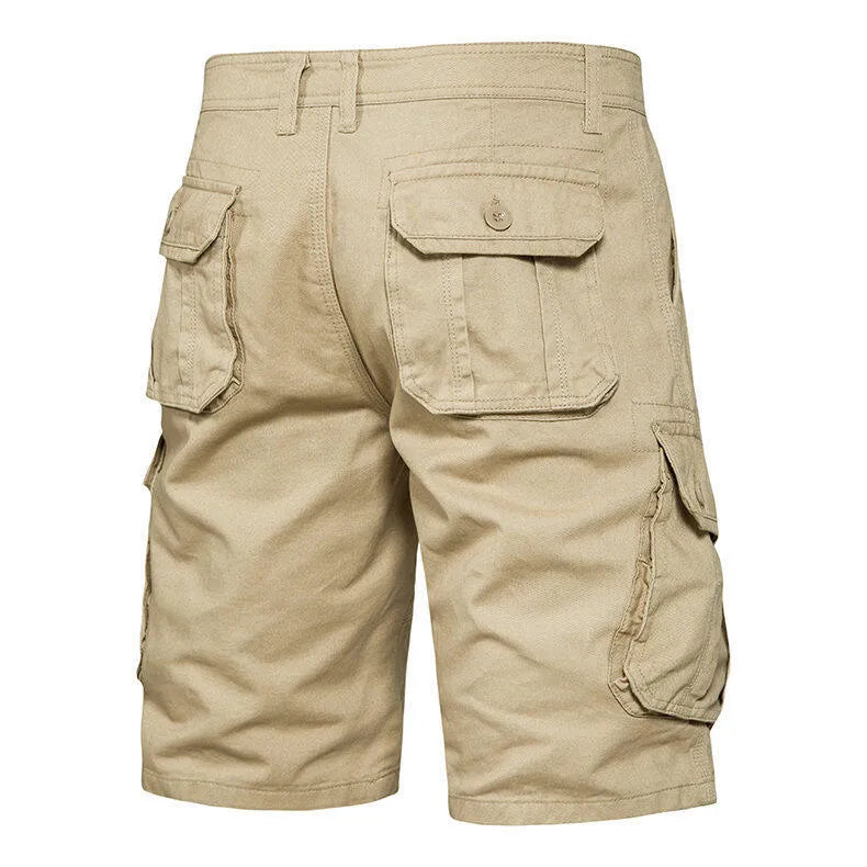 Pantalones cortos hombre bolsillos cargo algodón casual - Jason