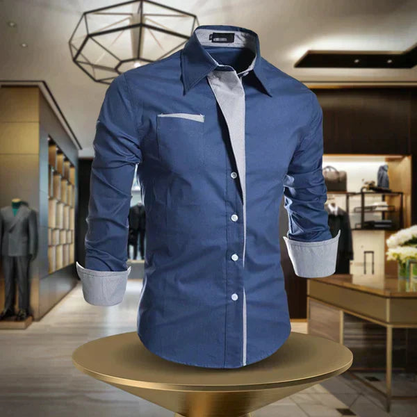 Elegante camisa de algodón para hombre