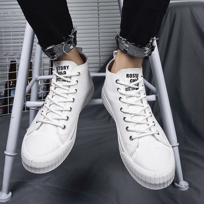 Zapatillas altas hombre lona estampado urbano estilo casual - Damián