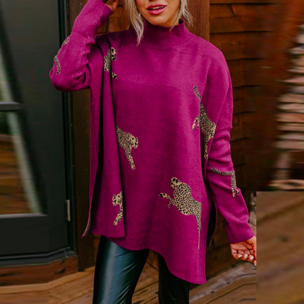 Chiara - Cálido y único jersey de leopardo
