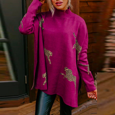 Chiara - Cálido y único jersey de leopardo