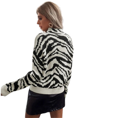 Leonor - Jersey con estampado animal y escote redondo