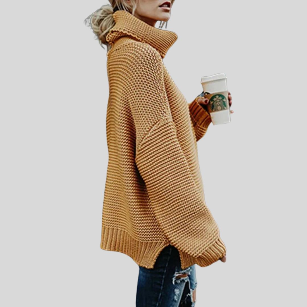 Kia - Jersey de punto grueso con cuello alto