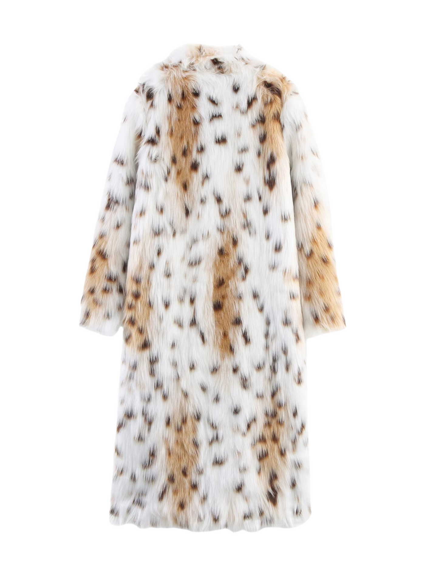 Abrigo largo de mujer con acabado de pelo sintetico -  Alice