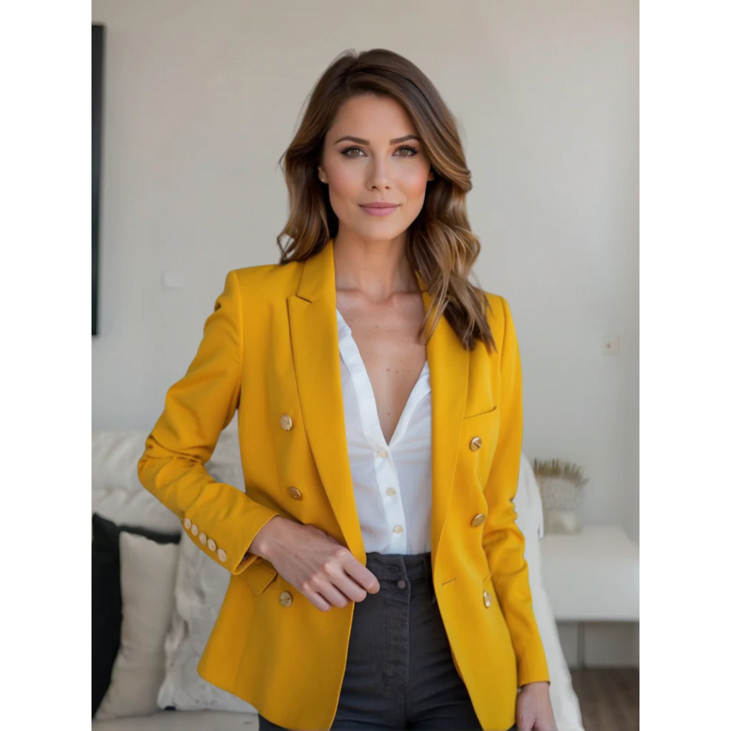 Vanessa - Elegante blazer de algodón de lujo para mujer