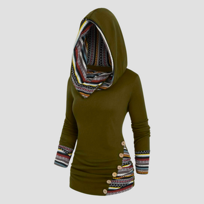 Marja - Sudadera con capucha para mujer de estilo boho