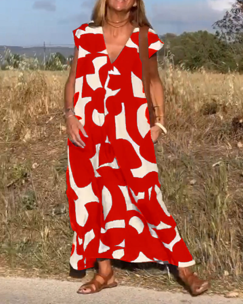 Marina - Elegante vestido de verano con estampado